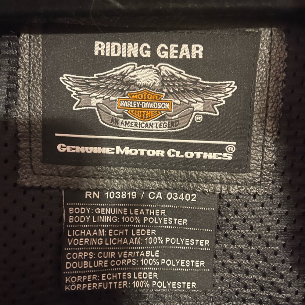 Harley-Davidson Screaming Eagle Men's Large, Real Leather, Brand New with tags!! - Picture 5 of 7